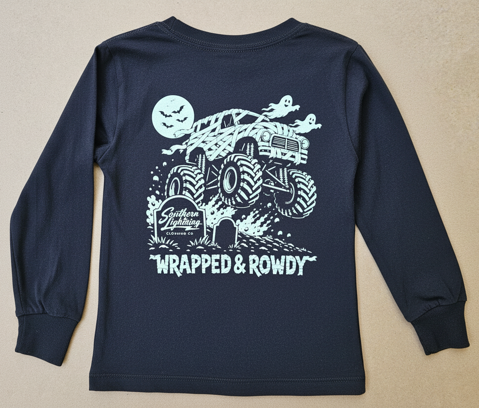 Mummy Monster Truck *Glow-In-The-Dark* Long Sleeve T-Shirt